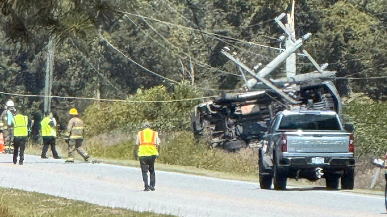 New info: Driver airlifted after crashing into power pole on Bertie ...