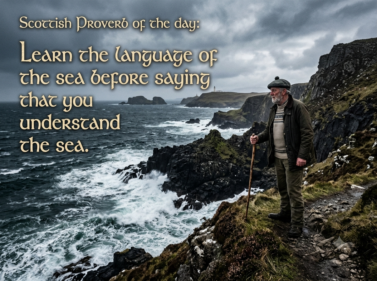 Scottish proverb of the day: 'Learn the language of the sea before ...