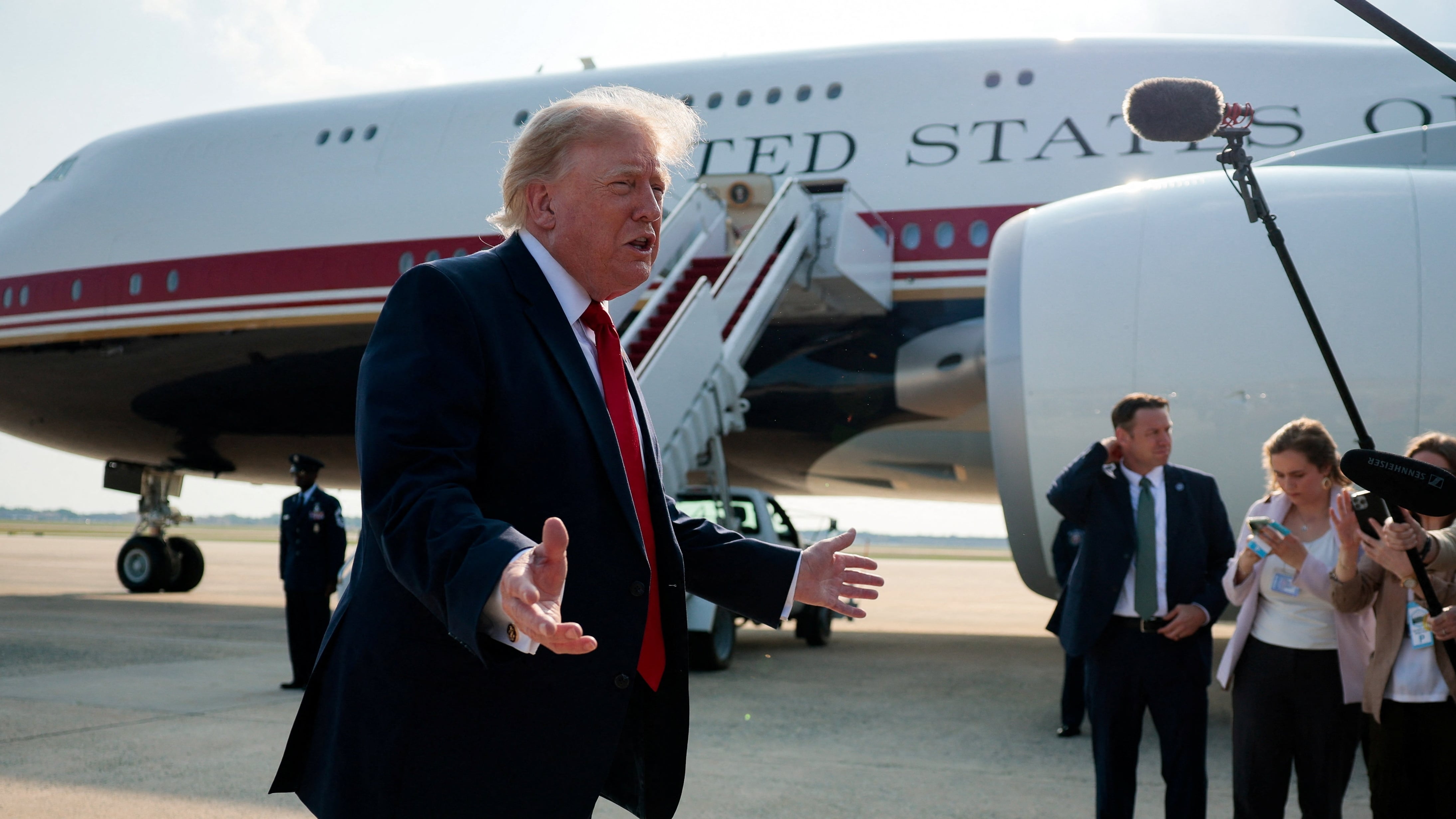 Trump Cornered on Taxpayer Cost of Grift Force One Joy Ride