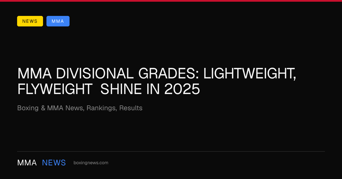 MMA divisional grades: Lightweight, flyweight shine in 2025