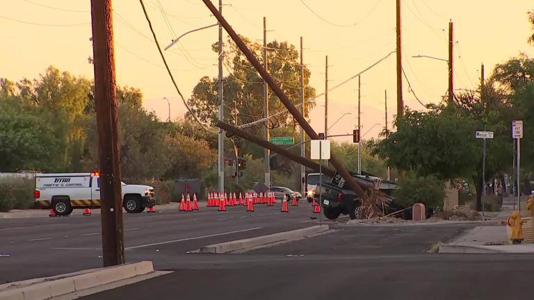 Road reopened after hit-and-run knocks down power lines in Peoria