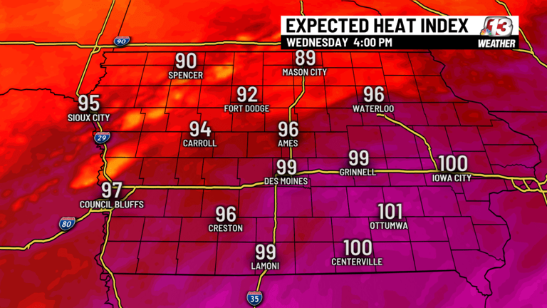 Extreme heat and storms to continue impacting Iowa through the week
