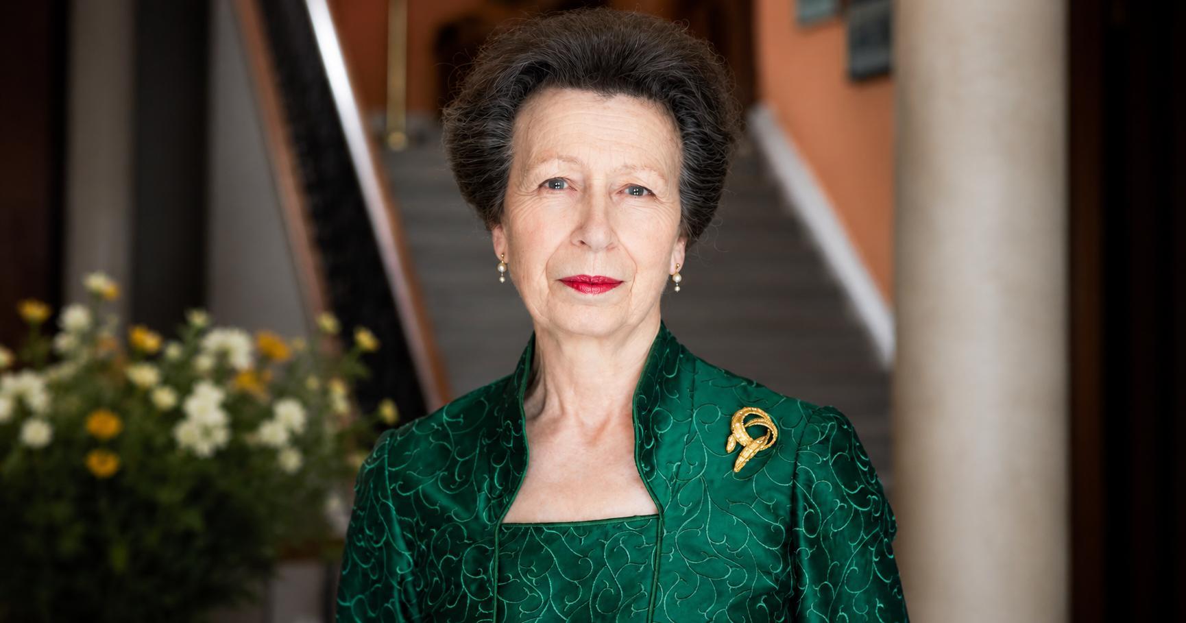 princess anne green dress Princess Anne surprises in slinky emerald dress at Buckingham Palace