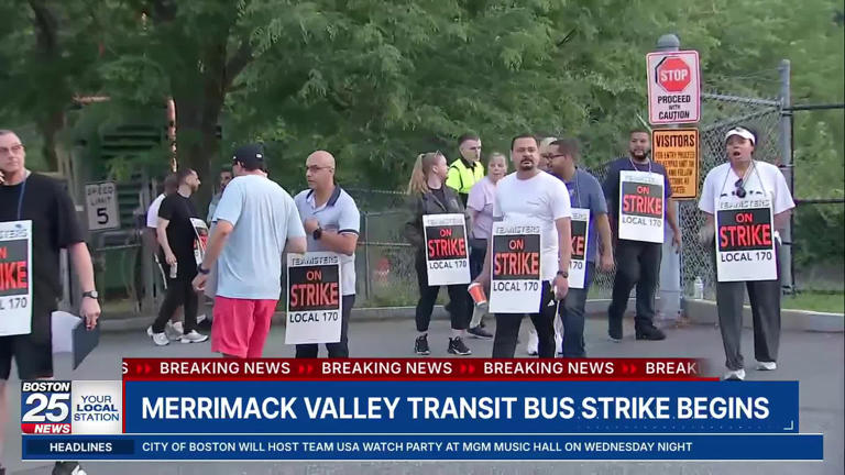 Merrimack Valley Transit drivers go on strike, impacting service in 16 ...
