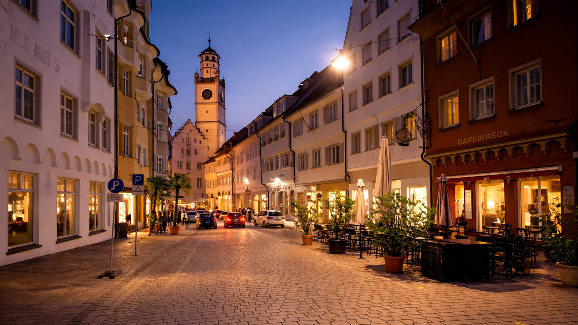 Why is Ravensburg so beautiful at evening?