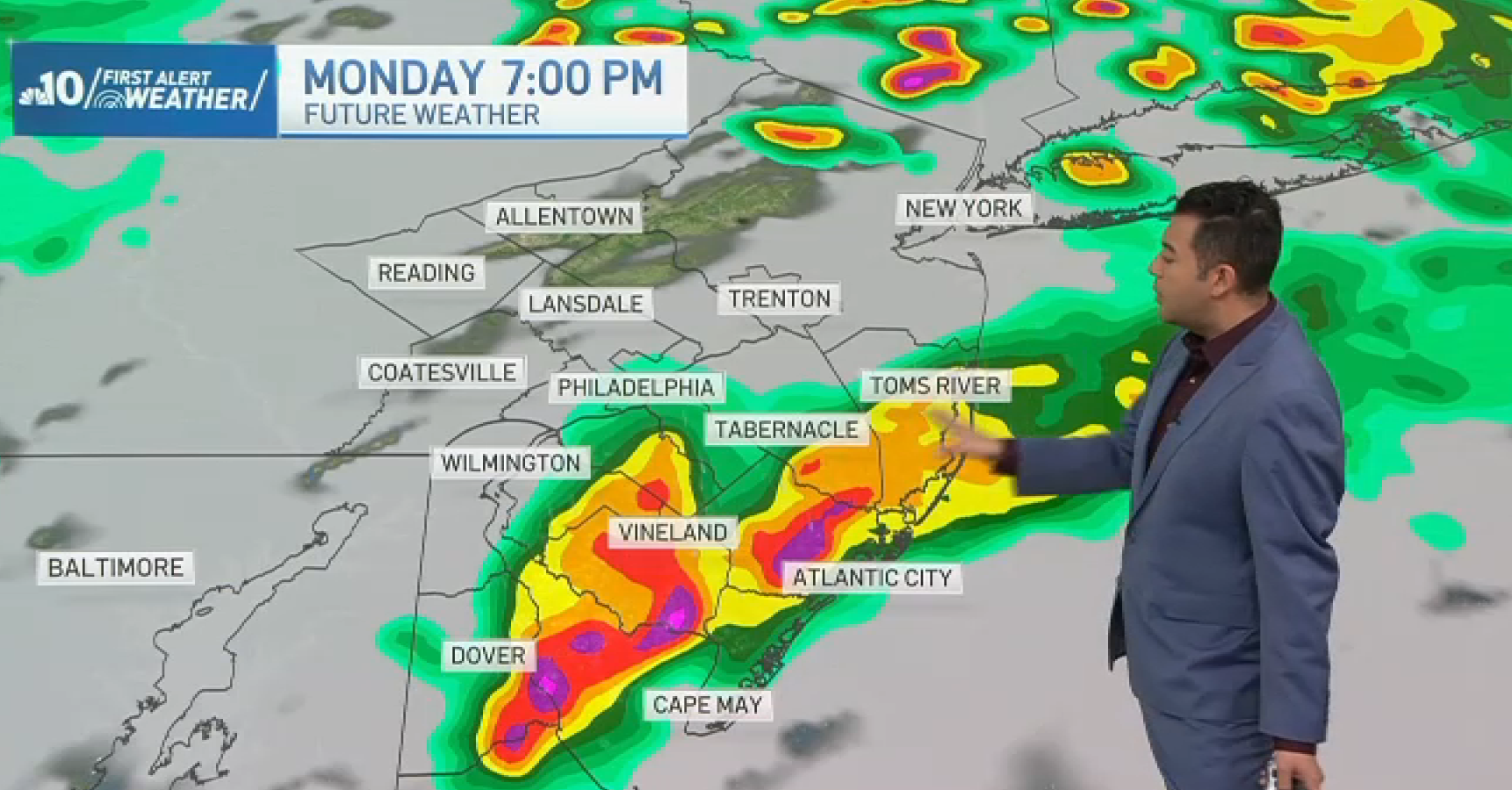 A heavy rain alert remains active for Monday due to potential flooding