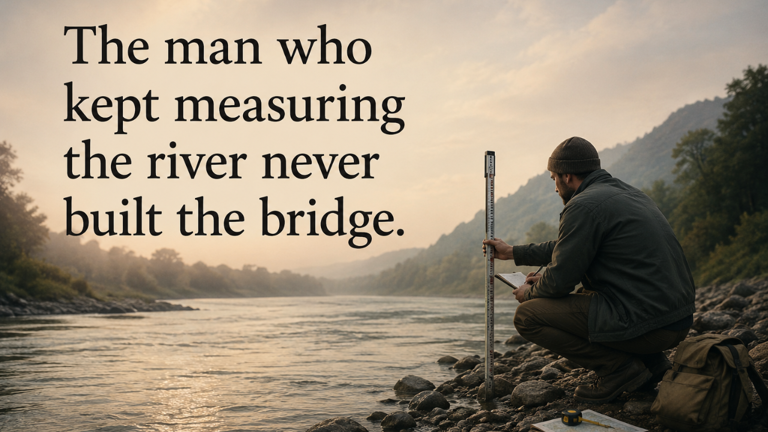 Chinese proverb of the day: “The man who kept measuring the river never ...