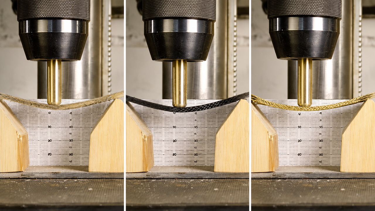 DIY tensile test stand: Fiberglass vs carbon fiber vs Kevlar