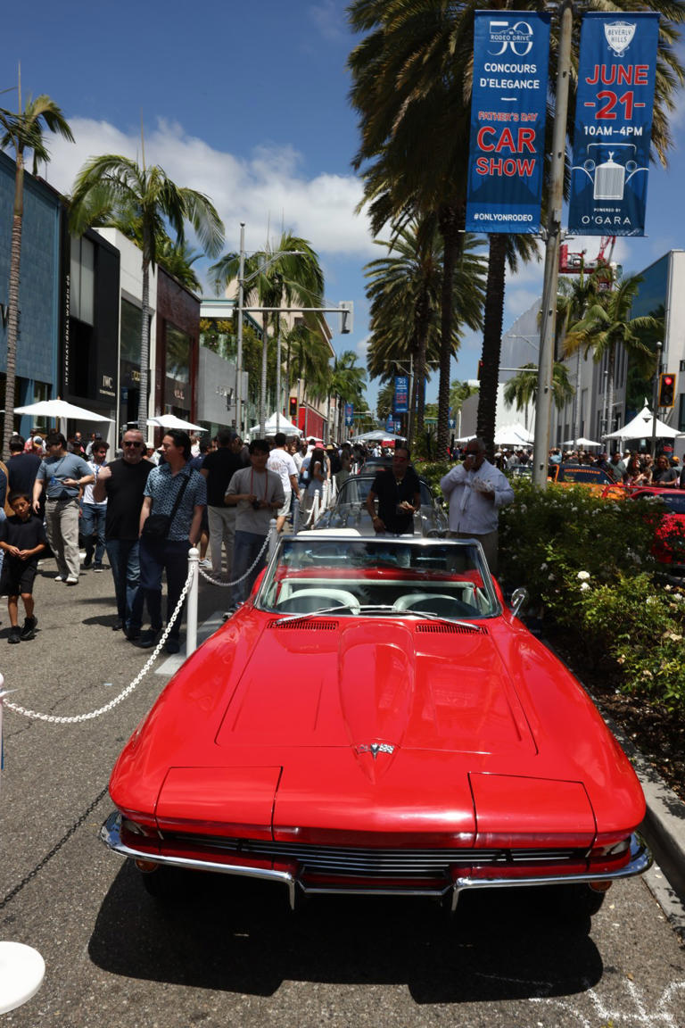 Supercar showdown on Rodeo Drive as the Batmobile lines up with world’s ...