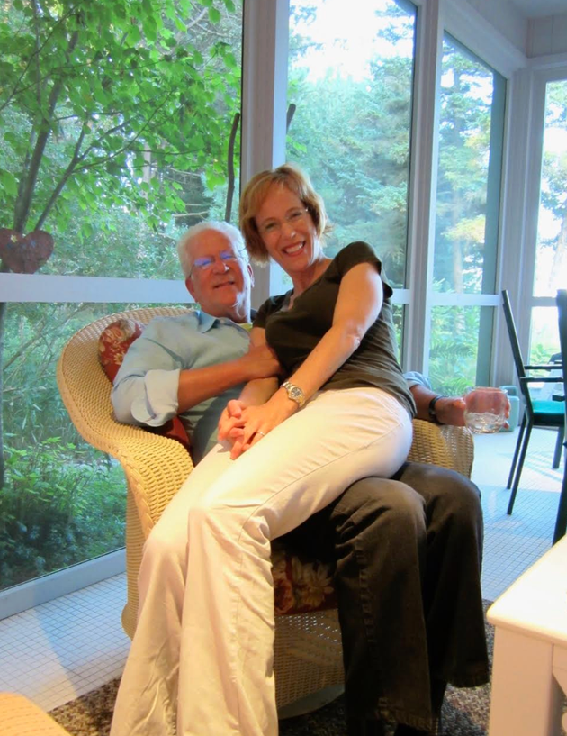 The author with her dad in Wisconsin.