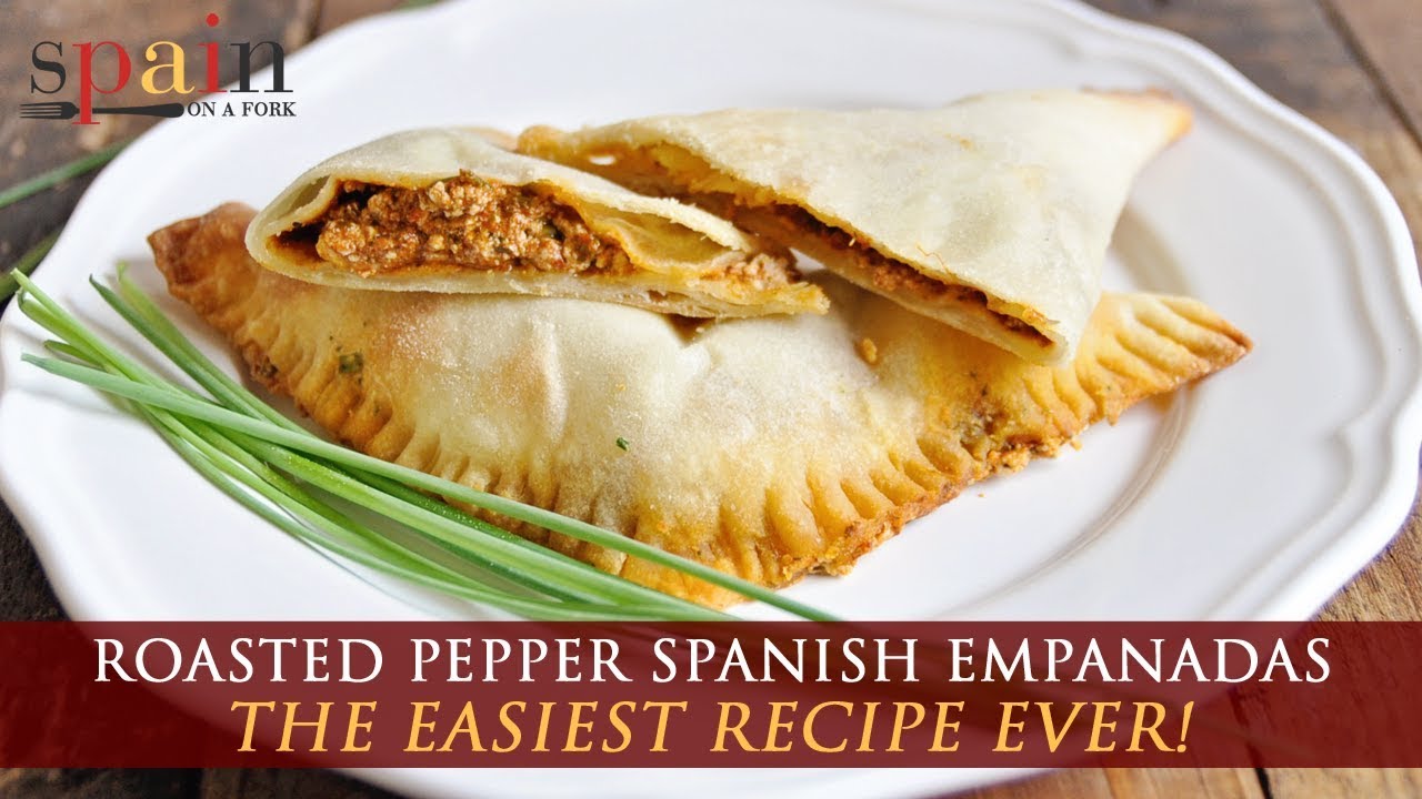 Spanish empanadas with roasted peppers and goat cheese