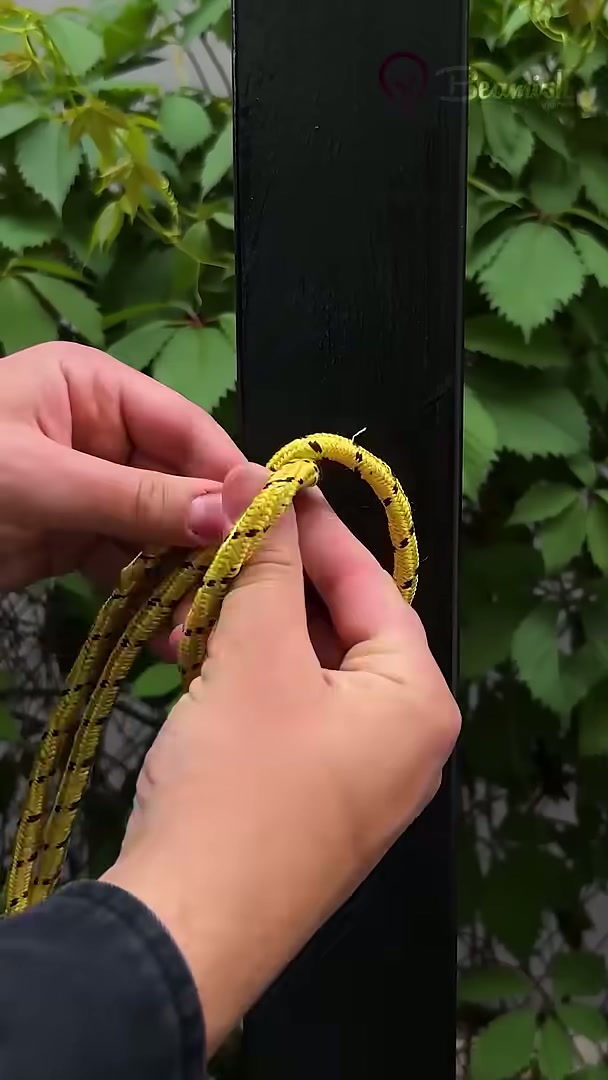 Simple rope knot technique #easy #ropeknot #trick