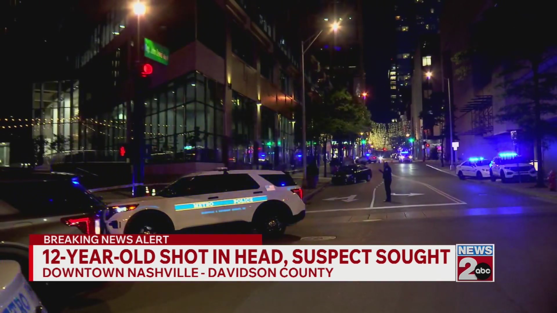 12-year-old shot in downtown Nashville; suspect sought