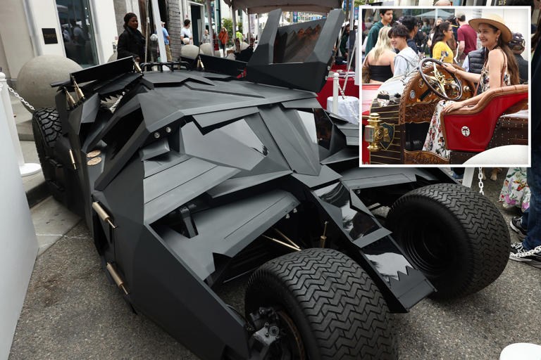 Supercar showdown on Rodeo Drive as the Batmobile lines up with world’s ...