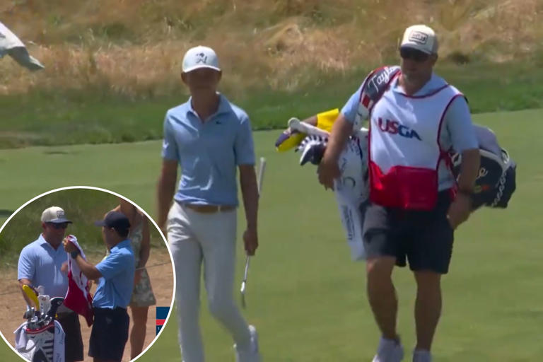 Miles Russell’s dad caddies for him on final US Open hole in ...
