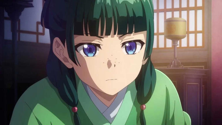 Maomao looking pensive in The Apothecary Diaries.