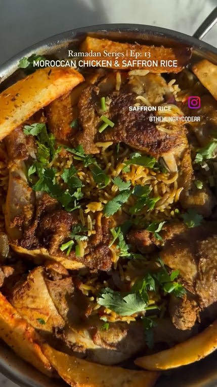 Moroccan one-pot chicken & rice 🍗🍚🌶️ easy, spiced & flavorful recipe 😋🔥