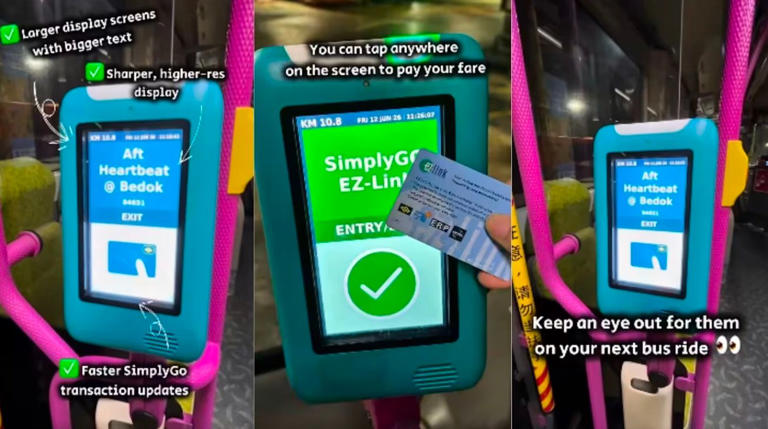 New EZ-Link card readers that allow commuters to tap anywhere coming ...