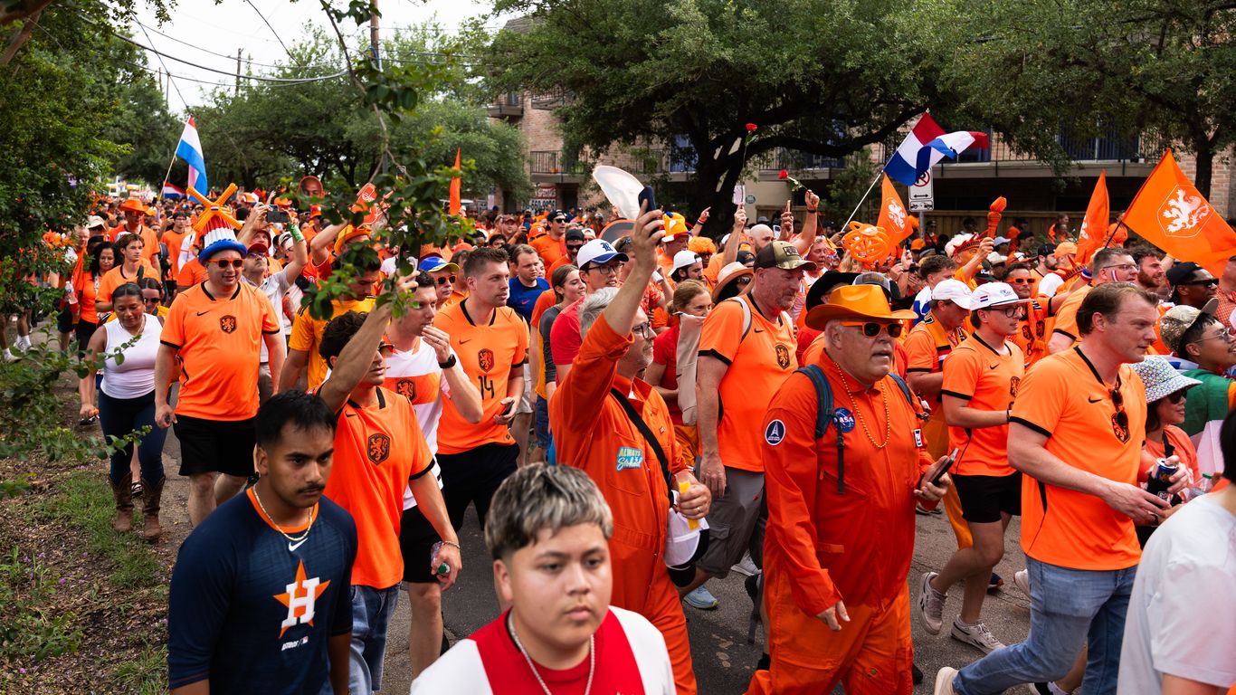 Houston turns orange as Dutch fans flood the city