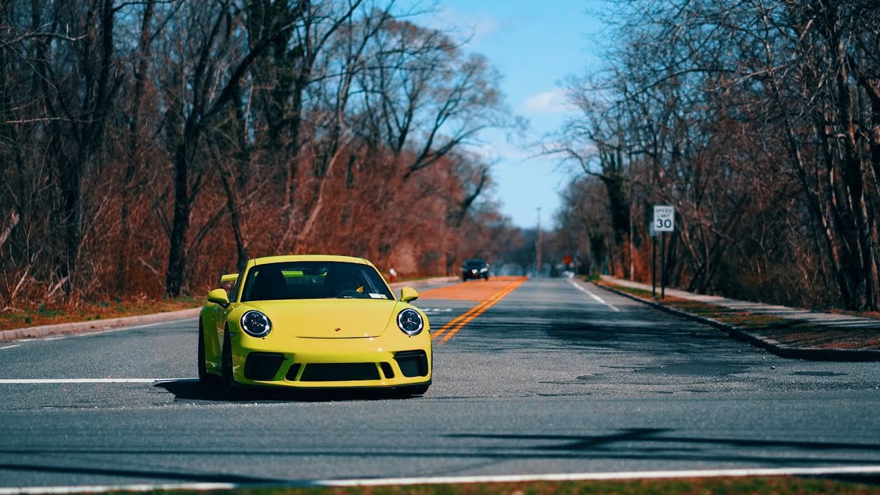 Insane acid green GT3 gets some air time