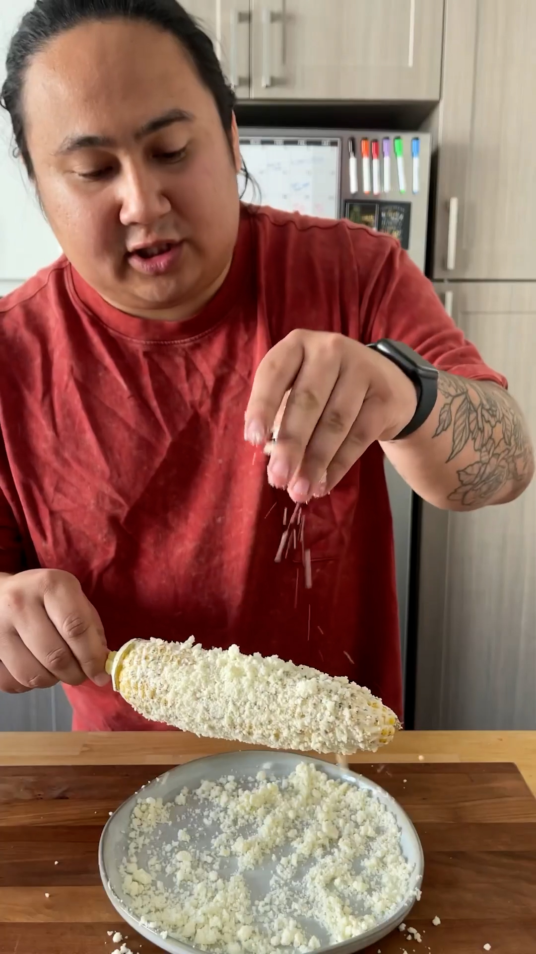 Mexican street corn with chili lime mayo and cotija cheese