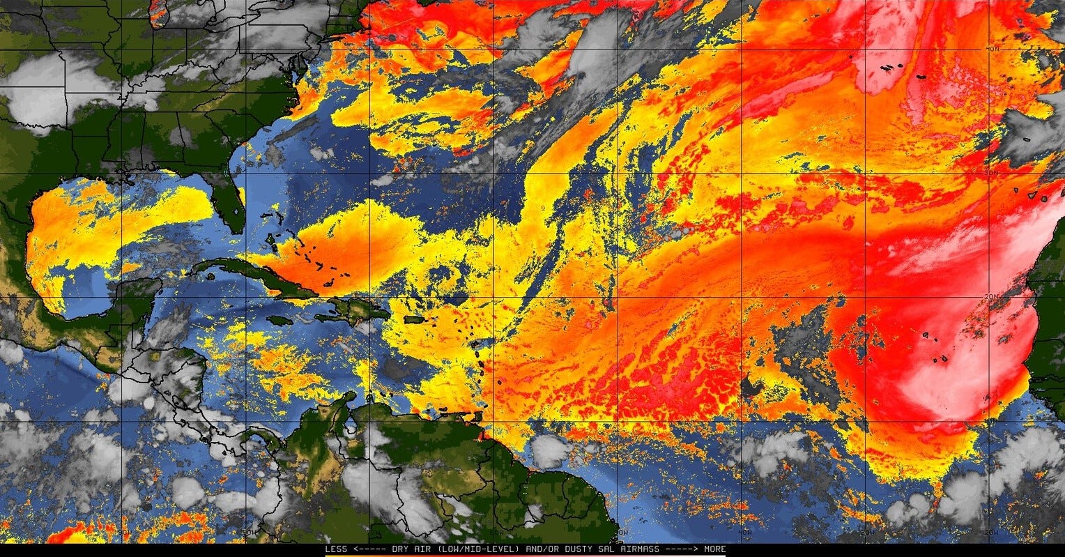 Hurricane season slumbers as dust, shear quiet Atlantic turbulence
