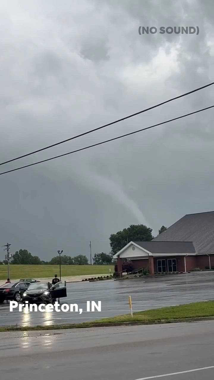 Watch: Tornado spotted in southwestern Indiana during Sunday storms
