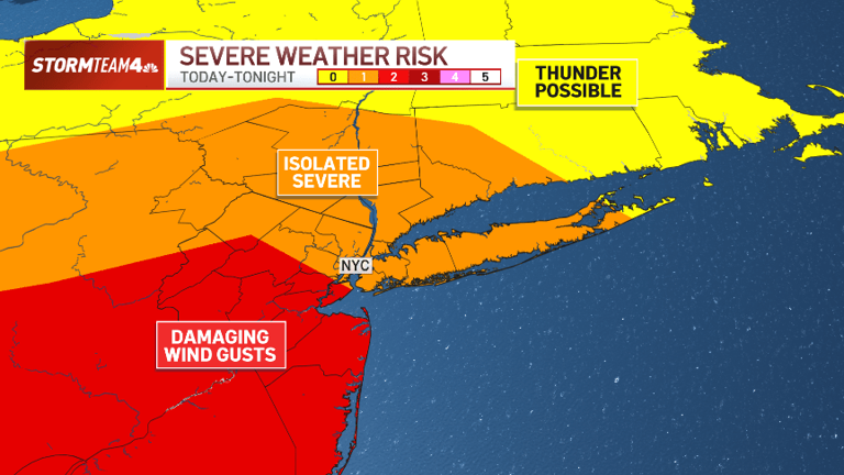 Monday storms could bring isolated tornado, flash flooding to NYC area