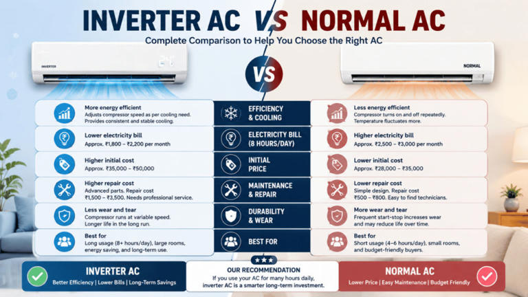 Inverter AC vs normal AC explained: Efficiency, maintenance, price and ...