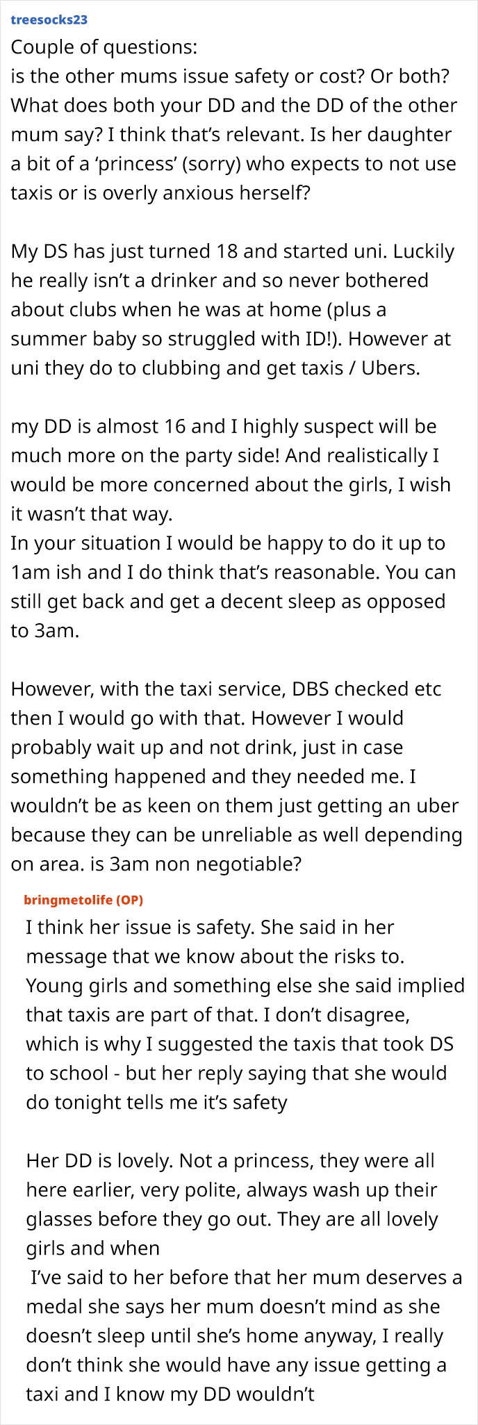 Mom asks for help with 3 AM pickups for teens after clubbing, gets a ...