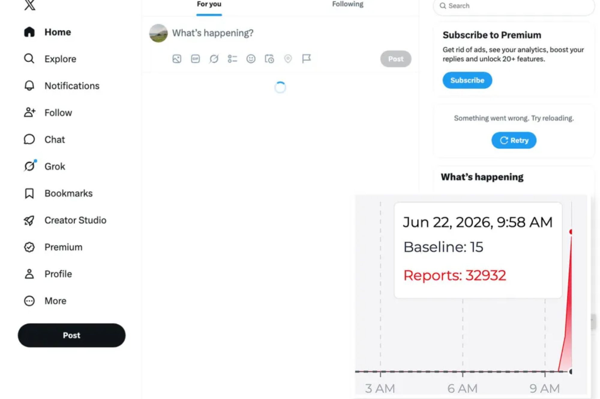 X is down for thousands of users who complain of broken timelines ...