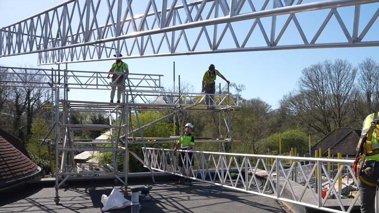 Overcoming structural challenges on an expensive temporary roof