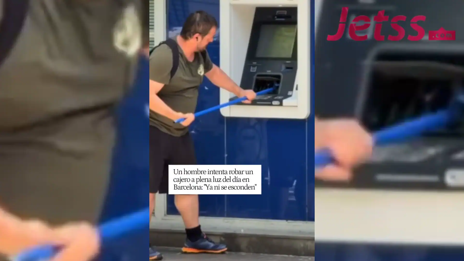 Un hombre intenta robar un cajero a plena luz del día en Barcelona: "Ya ...