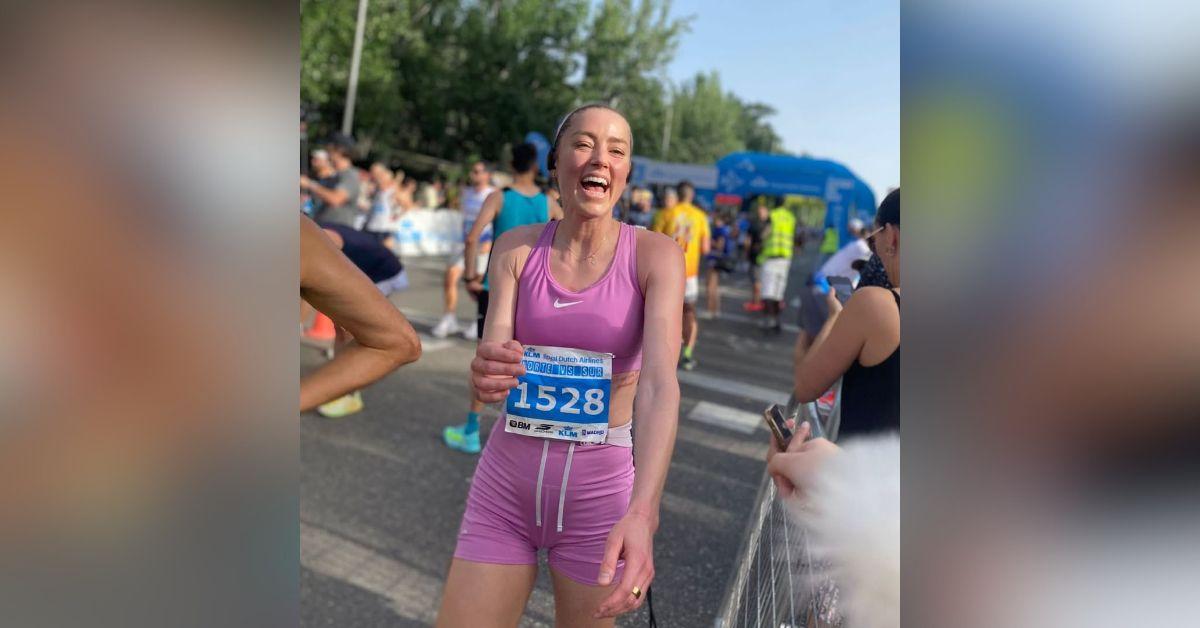 Glowing Amber Heard spotted in rare sighting after running a 10K in ...