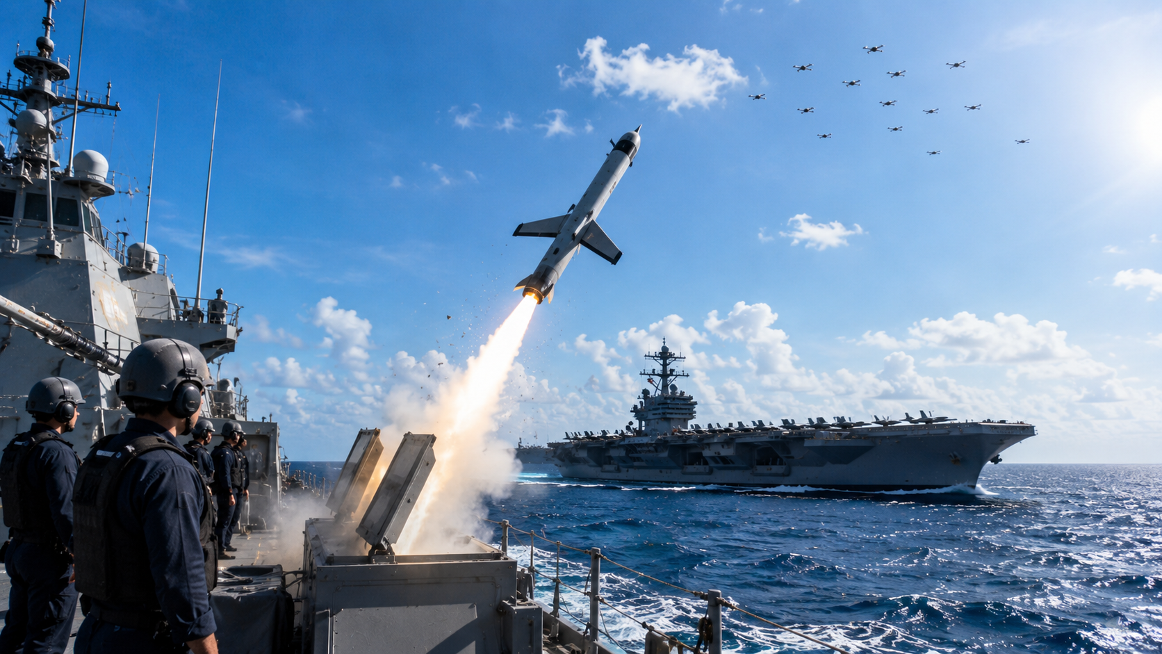 The carrier’s secret drone swarm defense system
