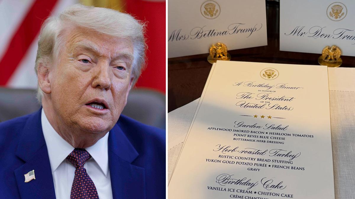 Donald Trump's unhealthy 80th birthday dinner menu revealed