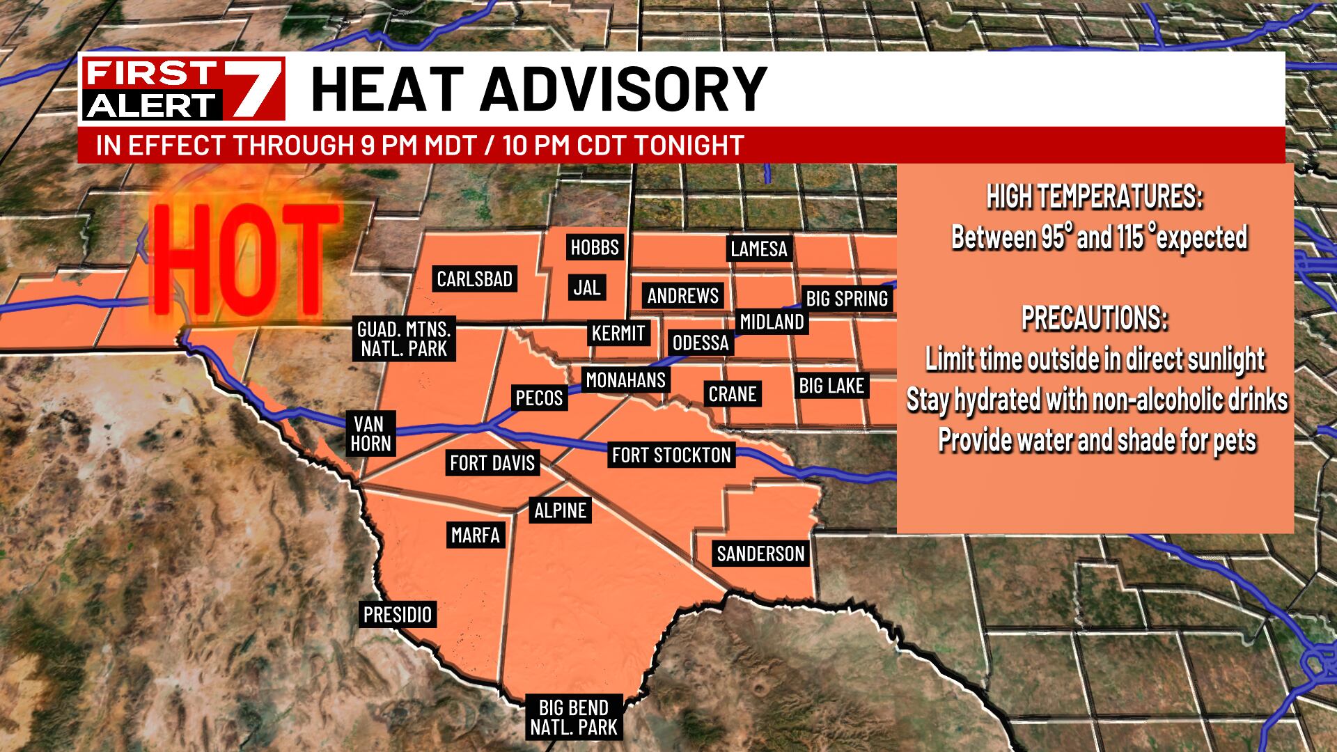 First alert: Extreme heat returns to West Texas and southeast New Mexico
