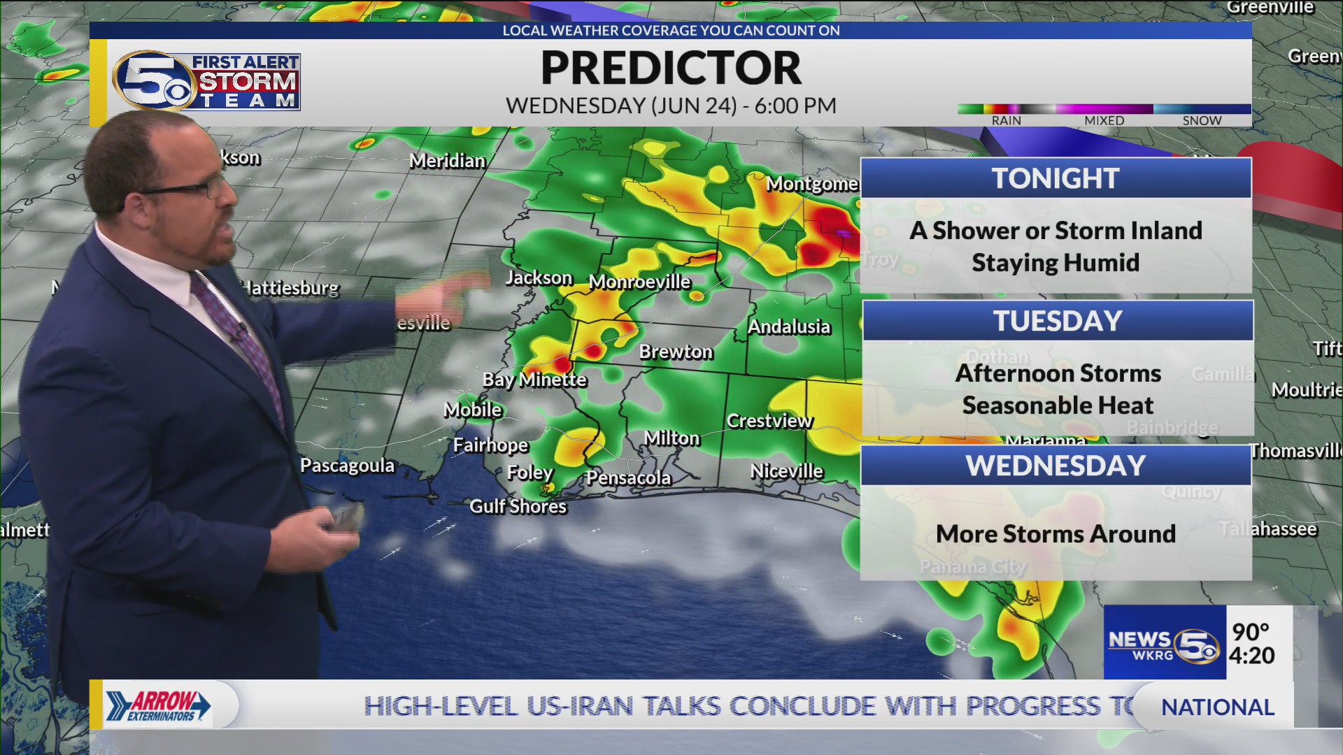 Forecast | Warm & humid evening, better rain chances ahead