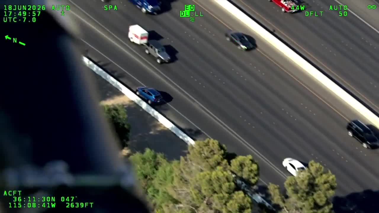 Video shows stolen car driven against traffic on I-15 during police pursuit