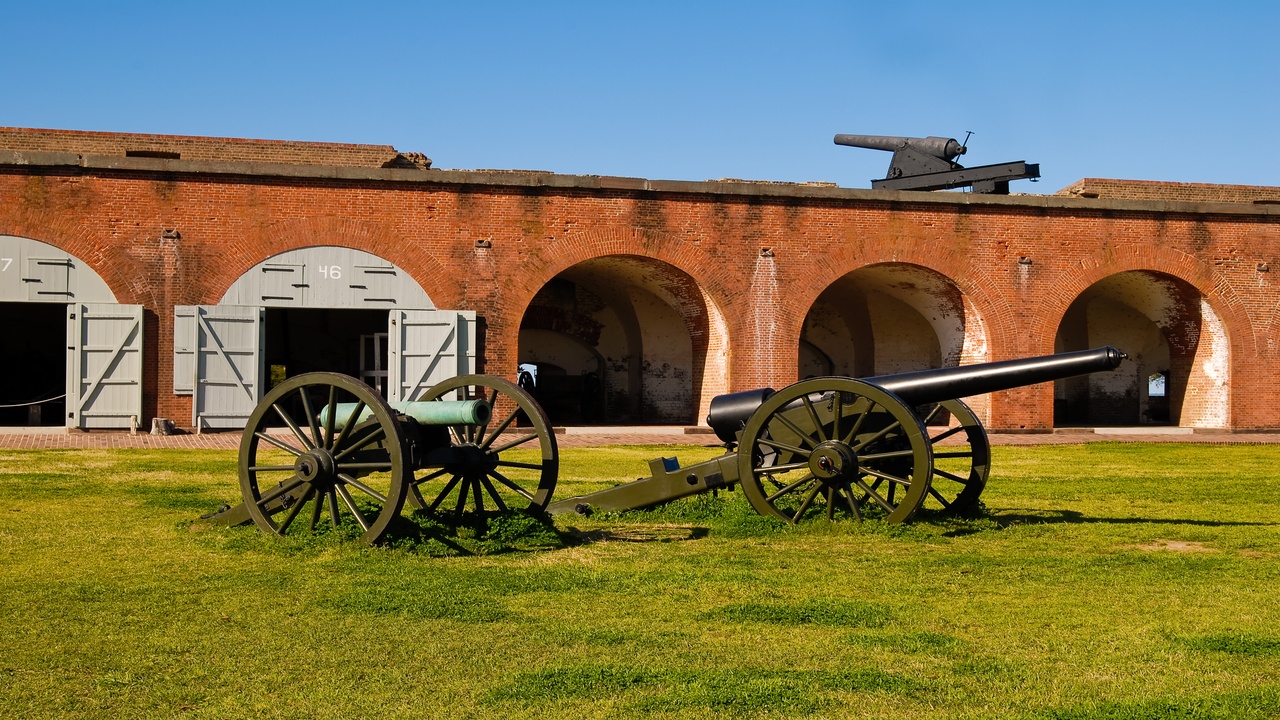 You can cross a real drawbridge into a Civil War fort rising out of ...