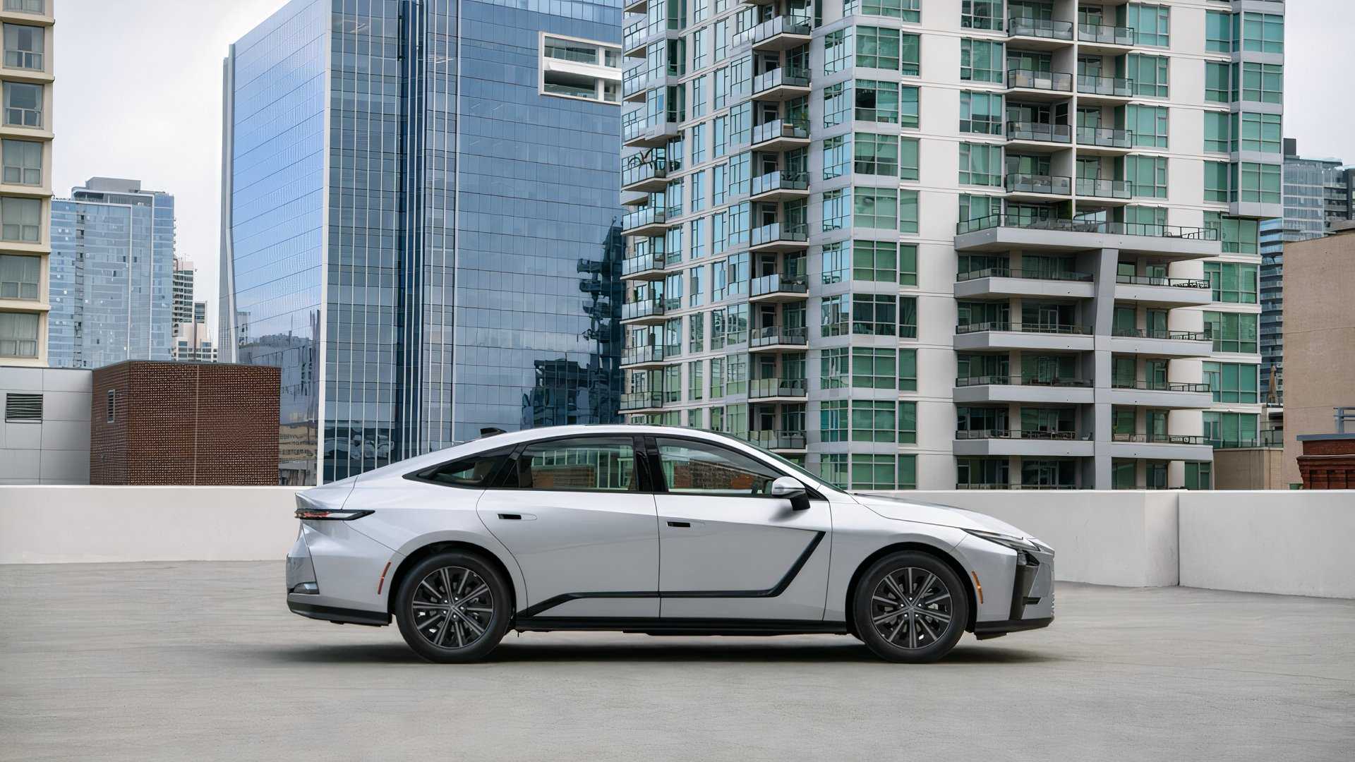 Profile shot of 2026 Lexus ES 350h parked