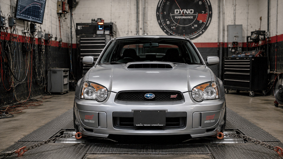 524HP Subaru Impreza STi EJ25 dyno sounds
