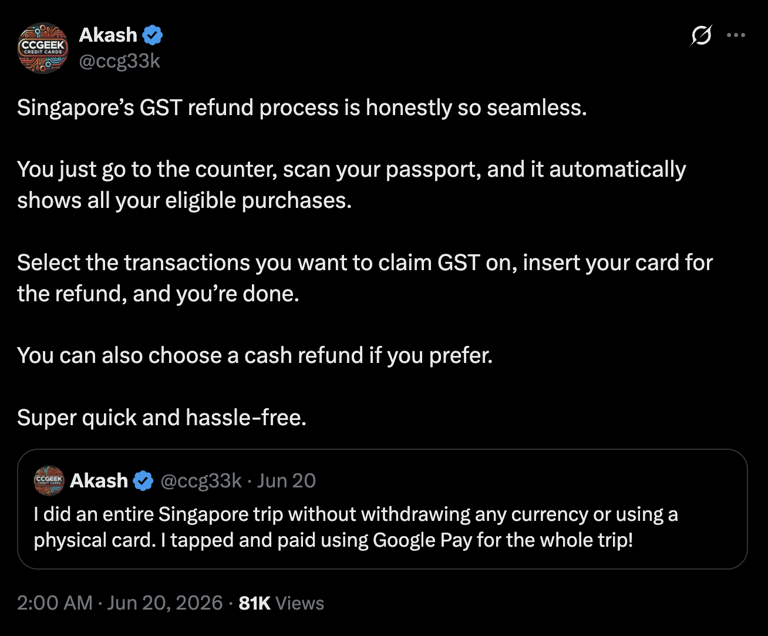 ‘So seamless’: Visitor from India praises Singapore’s GST refund scheme