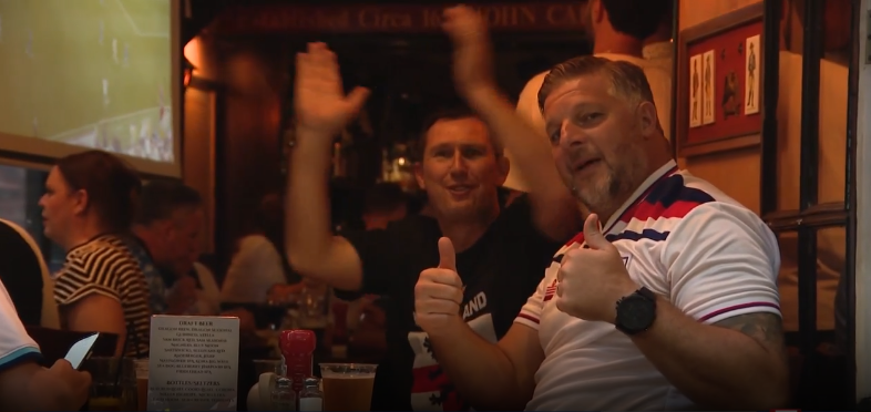 England fans arrive in Boston for World Cup match against Ghana