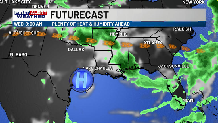 First alert forecast: Heat and humidity continue to build, rain chances ...