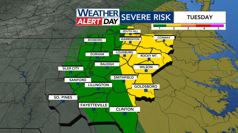 WRAL weather alert day: Severe thunderstorm watch for Raleigh and ...