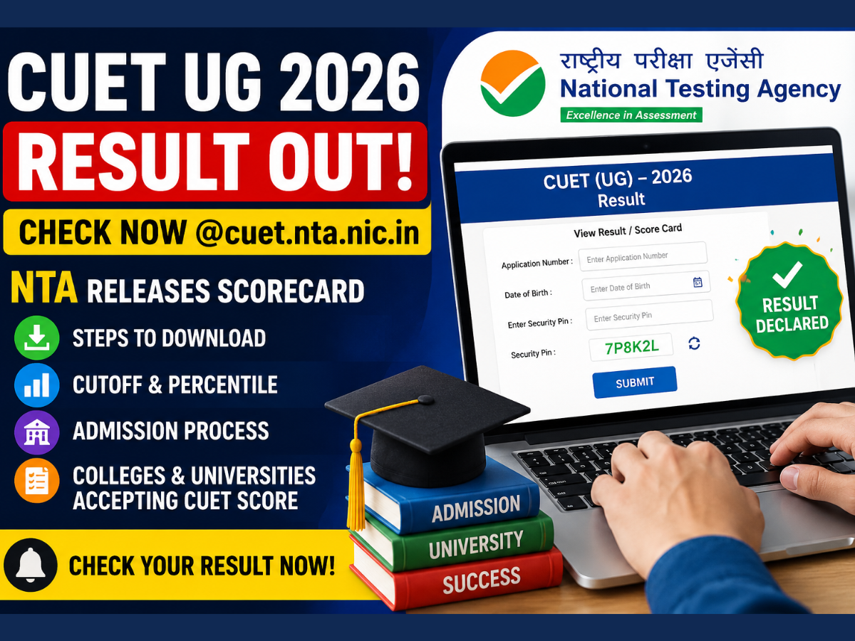 CUET UG 2026 result out link @cuet.nta.nic.in: NTA releases scorecard ...