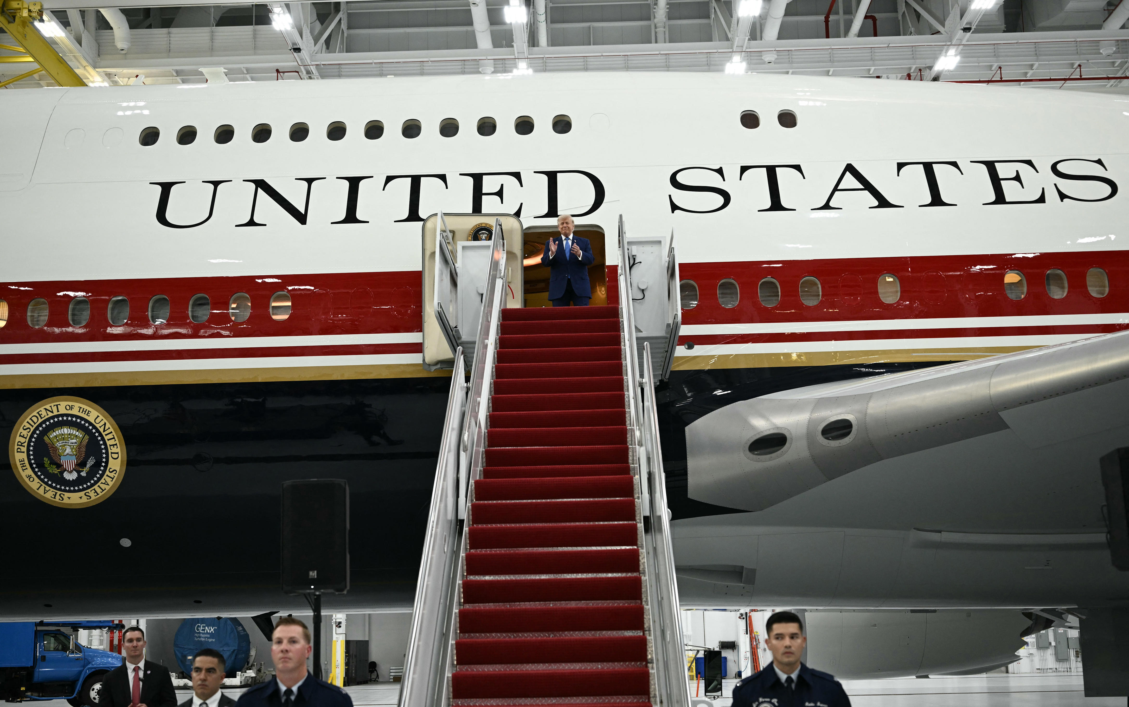 A look at Trump's new Air Force One, which he'll take to Trump airport