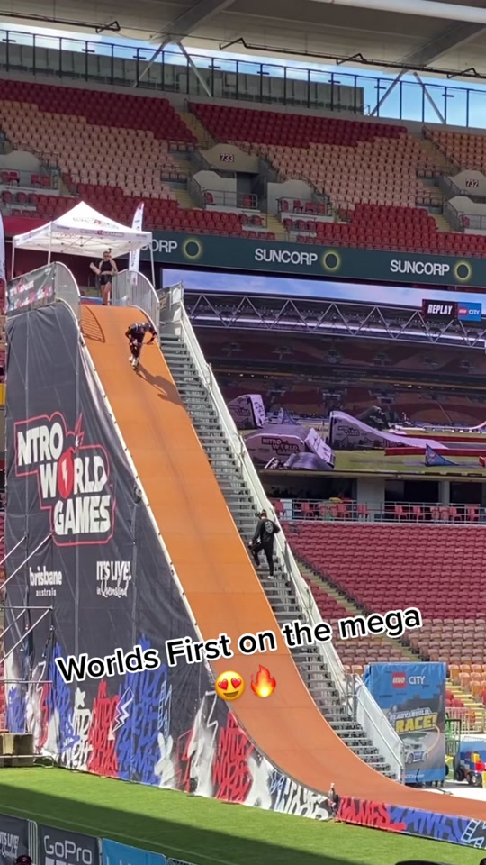 Mega ramp ride at Nitro Circus absolute thrill scooter run