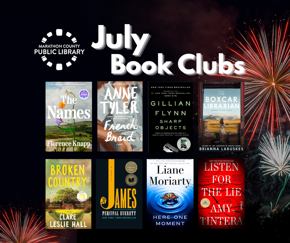 Find out what Marathon County library book clubs are reading in July